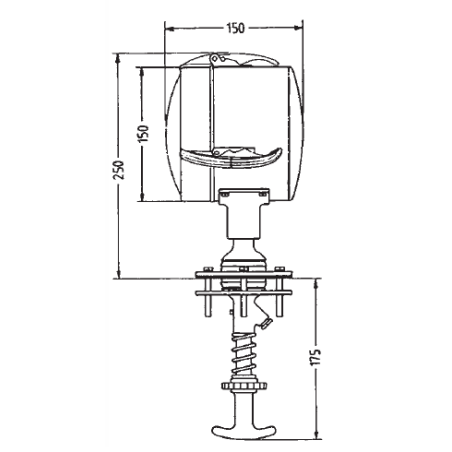 Proiettori marini orientabili a comando interno