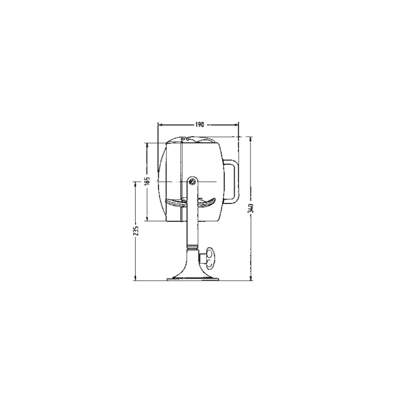Proiettori marini orientabili a comando esterno