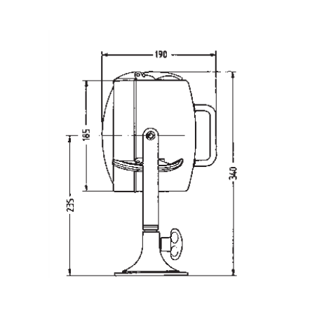 Proiettori marini orientabili a comando esterno