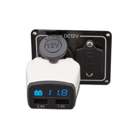 Voltmetro digitale con 2 uscite USB