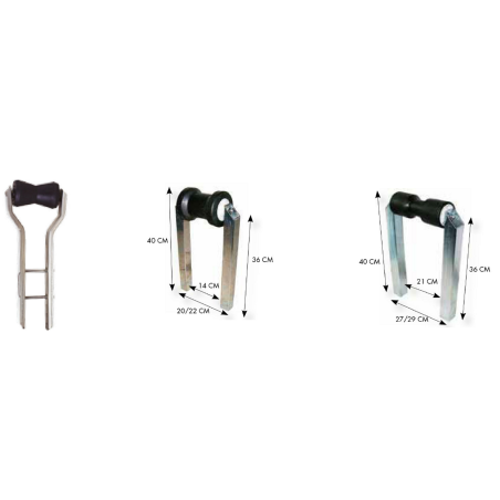 Rulli in gomma e relativi supporti centrali