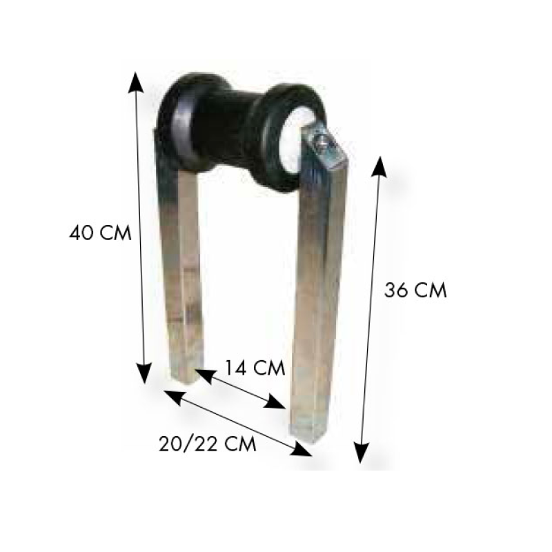 Rulli in gomma e relativi supporti centrali