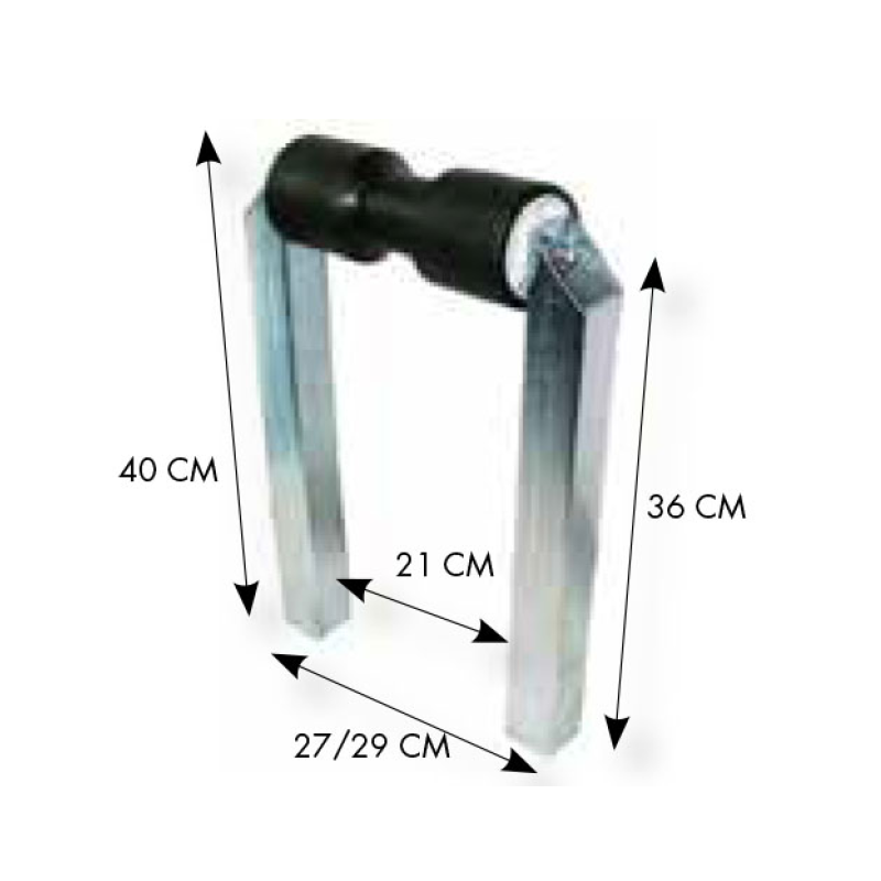 Rulli in gomma e relativi supporti centrali