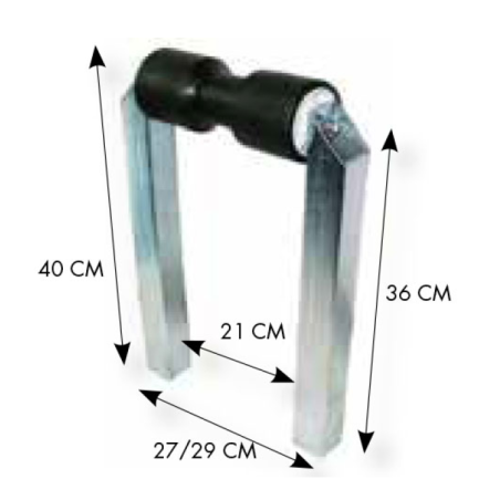 Rulli in gomma e relativi supporti centrali