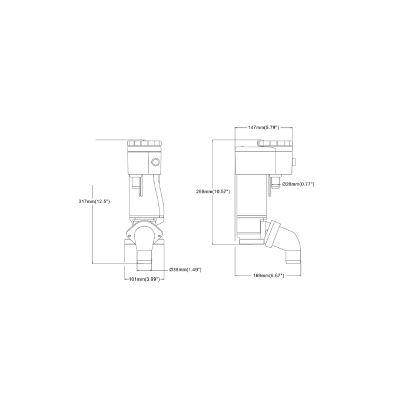 Elettrificazioni verticali per wc
