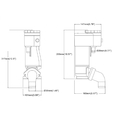 Elettrificazioni verticali per wc