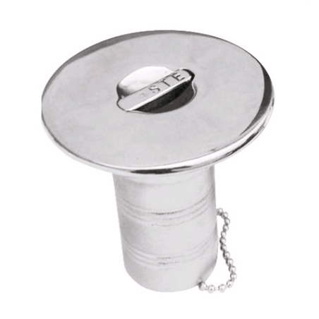 Tappi d'imbarco a vite con collo ottone cromato