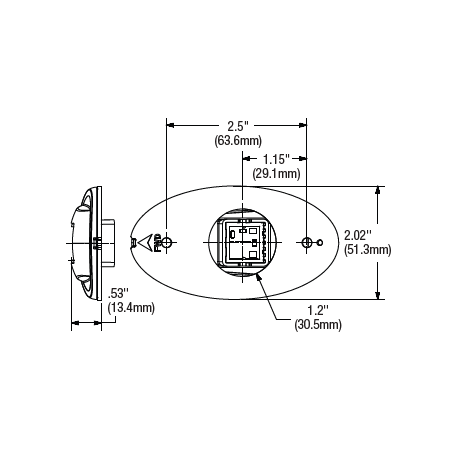 Coppia fanali a LED Attwood - Acciaio inox