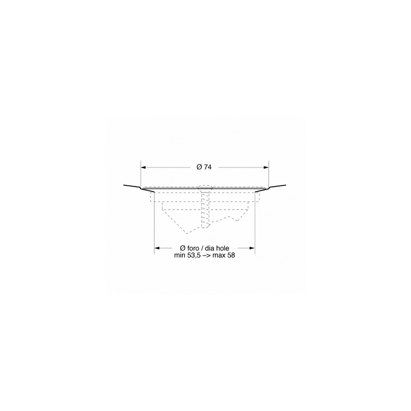 Pilette standard con raccordi portagomma