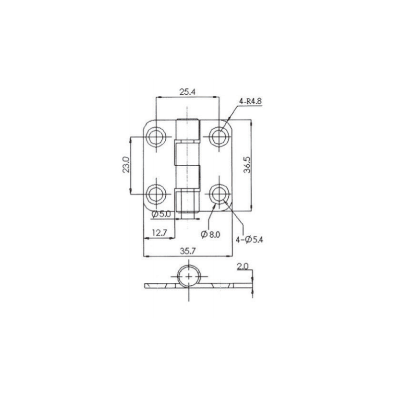 Cerniere a libretto acciaio inox