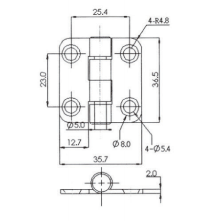 Cerniere a libretto acciaio inox