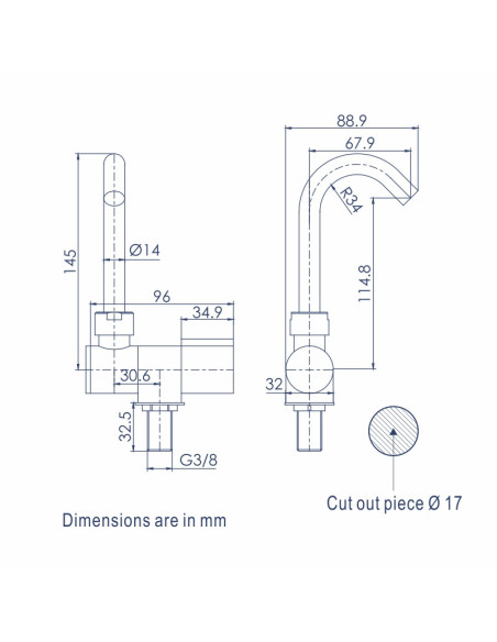 Rubinetti con canna abbattibile