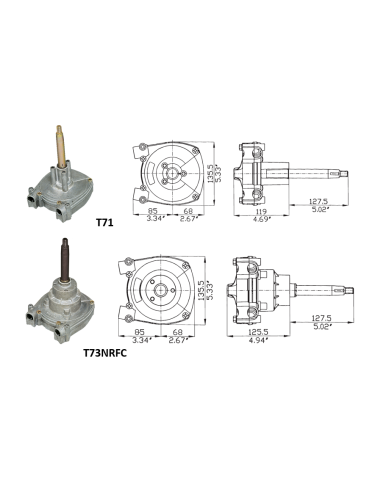 Timone di guida meccanica T71FC E T73NRFC