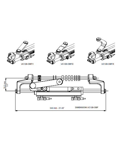 Cilindri per timonerie idrauliche UC128-OBF/1 - UC128-OBF/2 e UC128-OBF/3