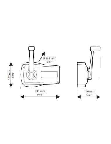 Comandi monoleva laterali da paratia