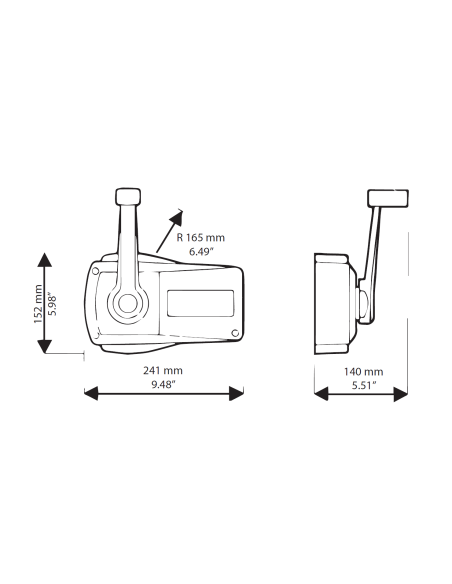 Comandi monoleva laterali da paratia