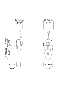 Comandi monoleva a cruscotto 2