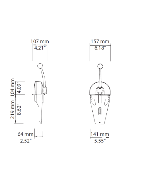 Comandi monoleva a cruscotto