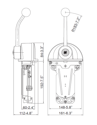 Comandi monoleva a cruscotto Low Profile