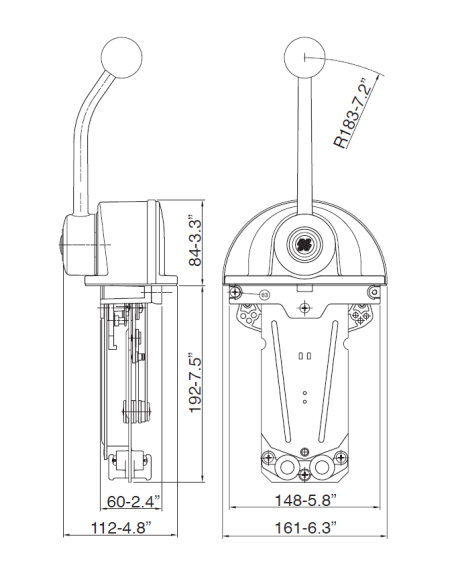 Comandi monoleva a cruscotto Low Profile