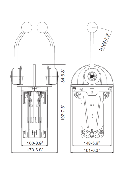 Comandi monoleva a cruscotto Low Profile