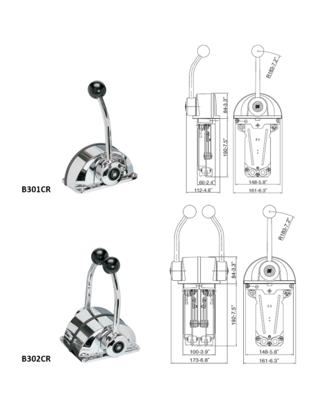 Comandi monoleva a cruscotto Low Profile